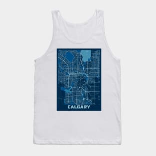 Calgary - Canada Peace City Map Tank Top